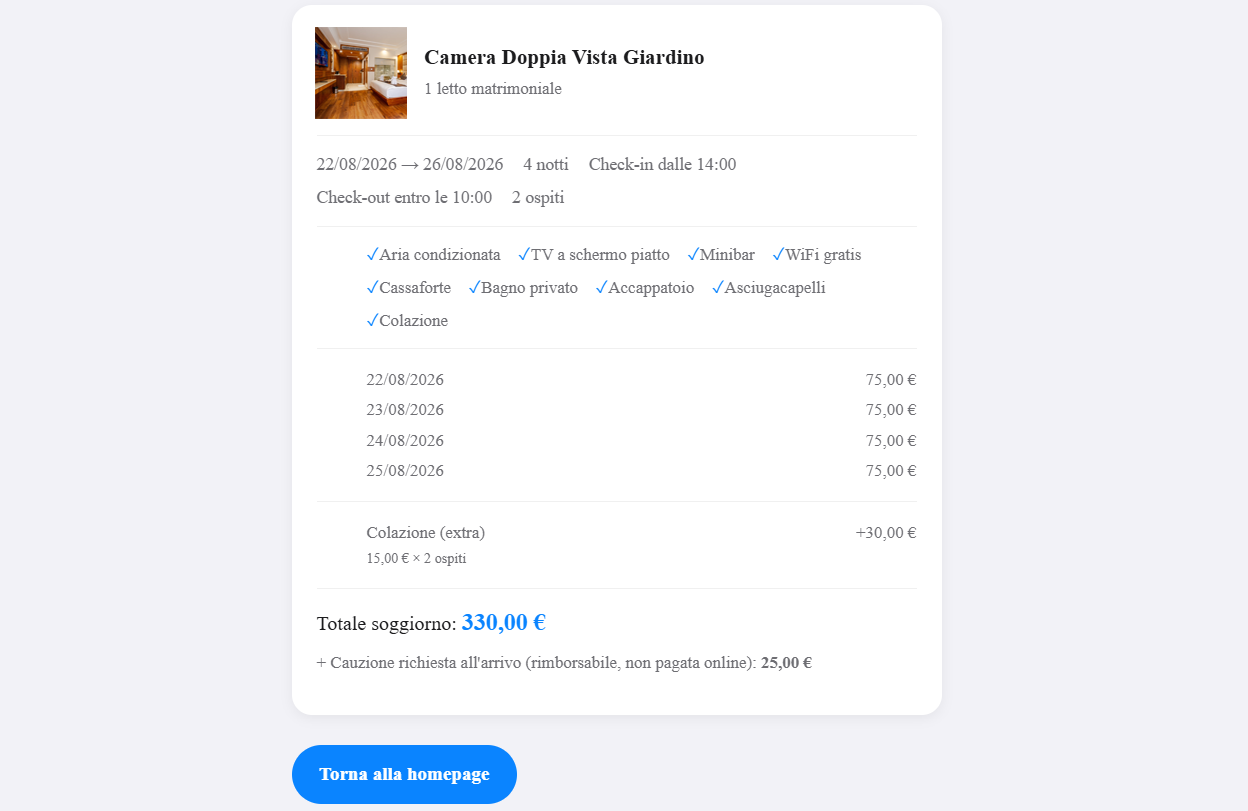 Public storefront: Transparent cost summary